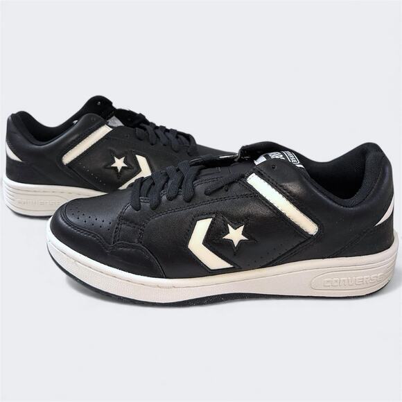 Converse Weapon Low Black Vintage White Sneakers Mens Size 9.5 A11572C - Picture 3 of 12